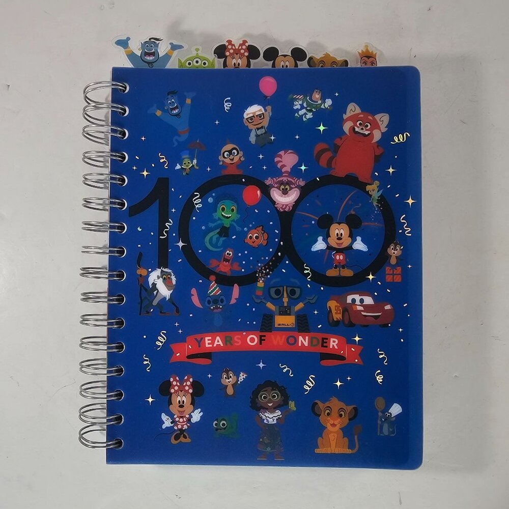 Disney Pixar 100 Years Of Wonder Spiral Journal 144 Sheets Blue Cover